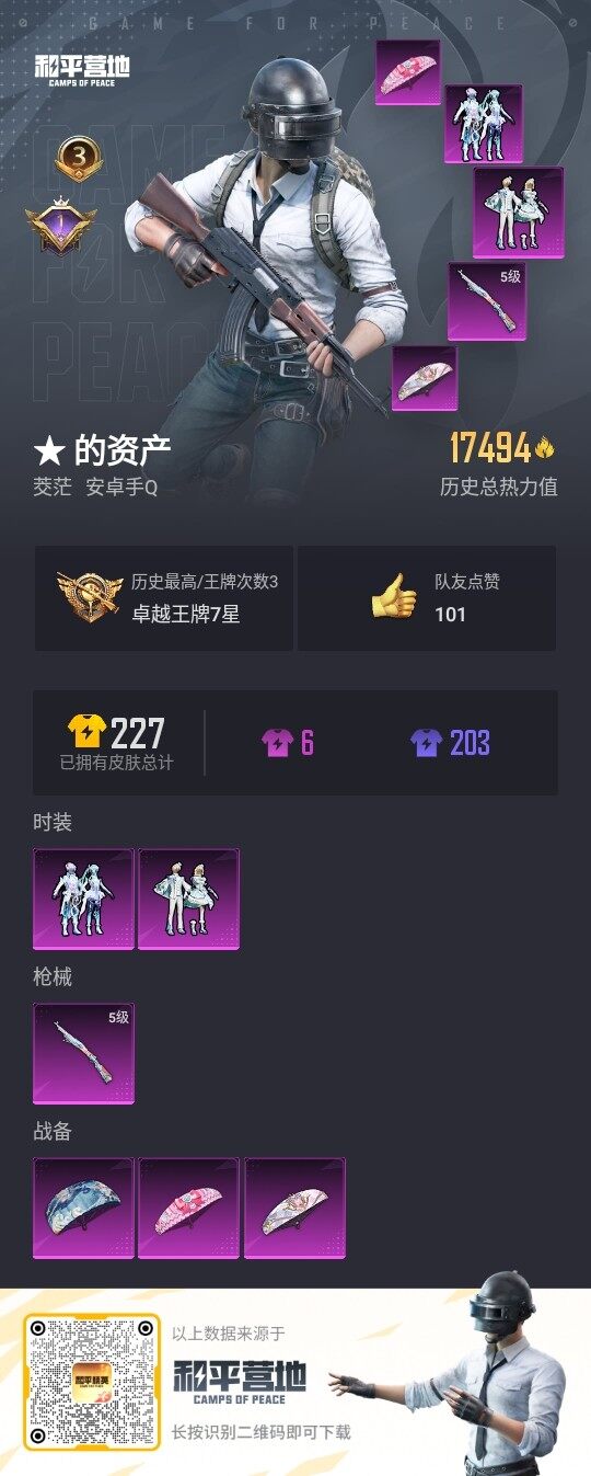 HPLE3336397和平精英账号详情图3