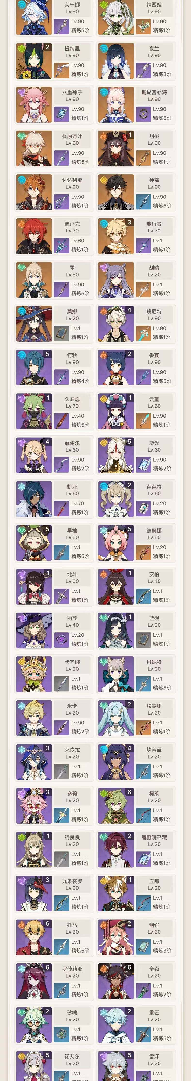 YSEY37496原神账号详情图3 YSEY37496原神账号详情图3