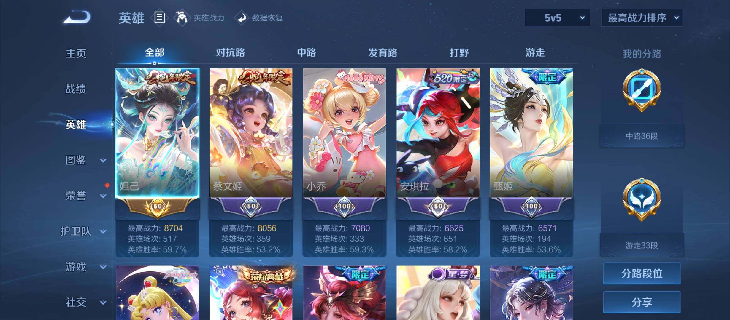 WZYXS3216487王者荣耀账号详情图3