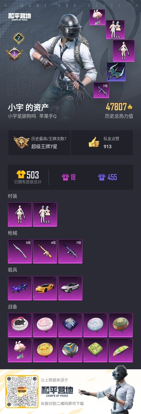 HPLE3336404和平精英账号详情图3