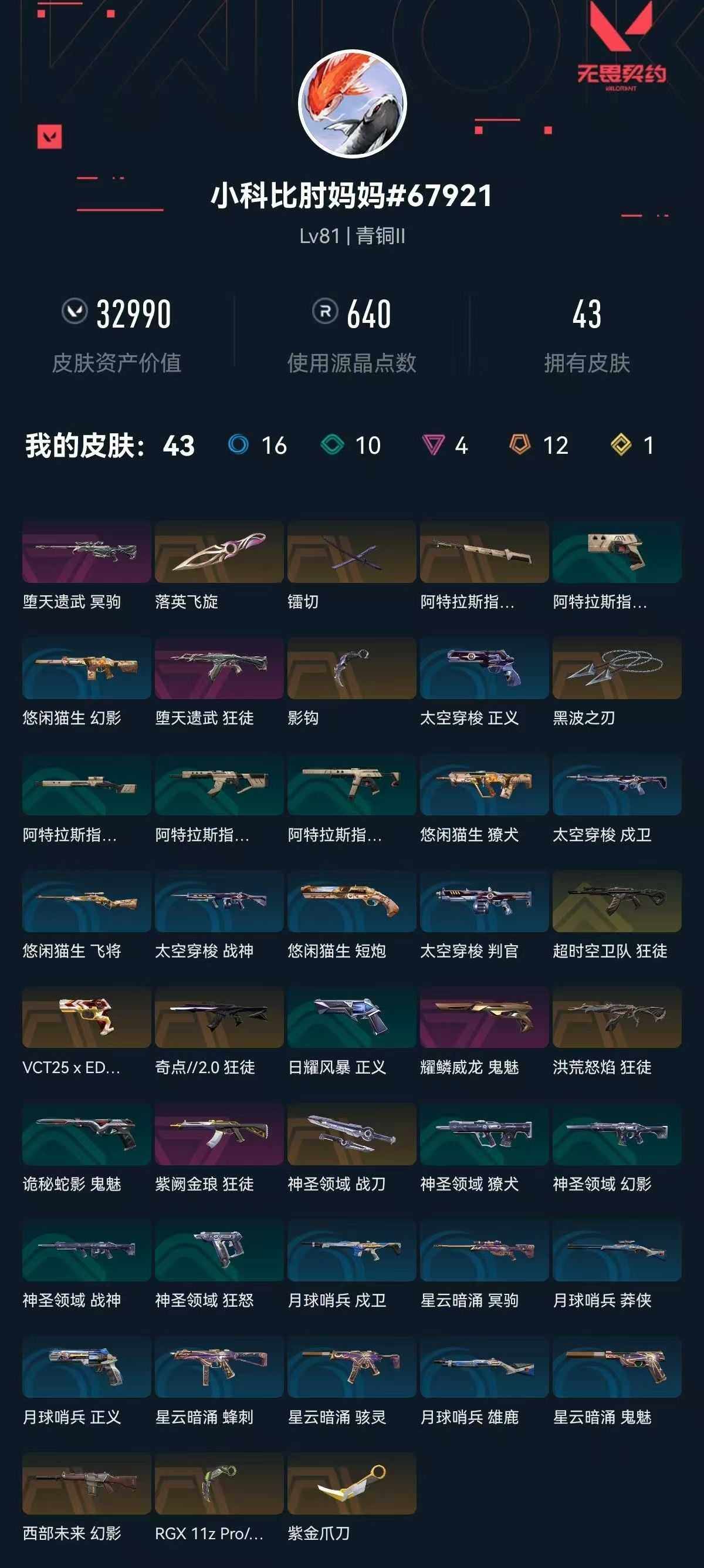 WWQXL38792无畏契约账号详情图2 WWQXL38792无畏契约账号详情图2
