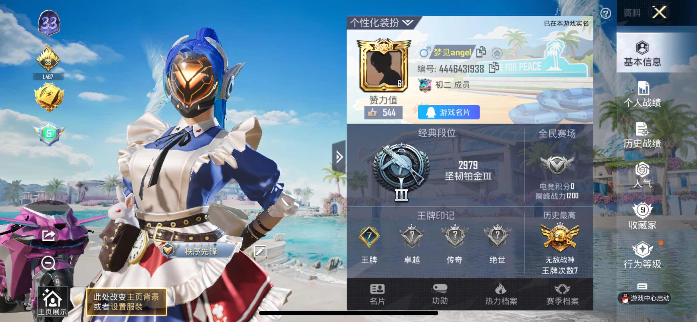 HPYXS3300074和平精英账号详情图2
