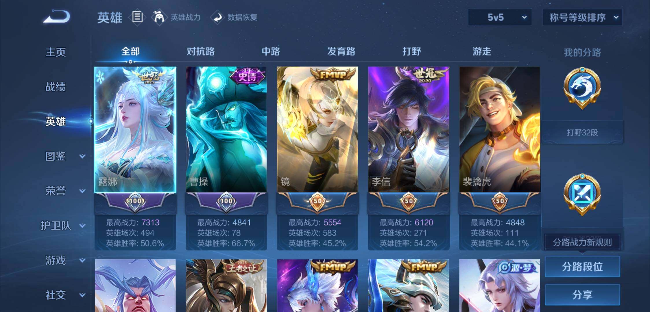 WZYXS3222685王者荣耀账号详情图2