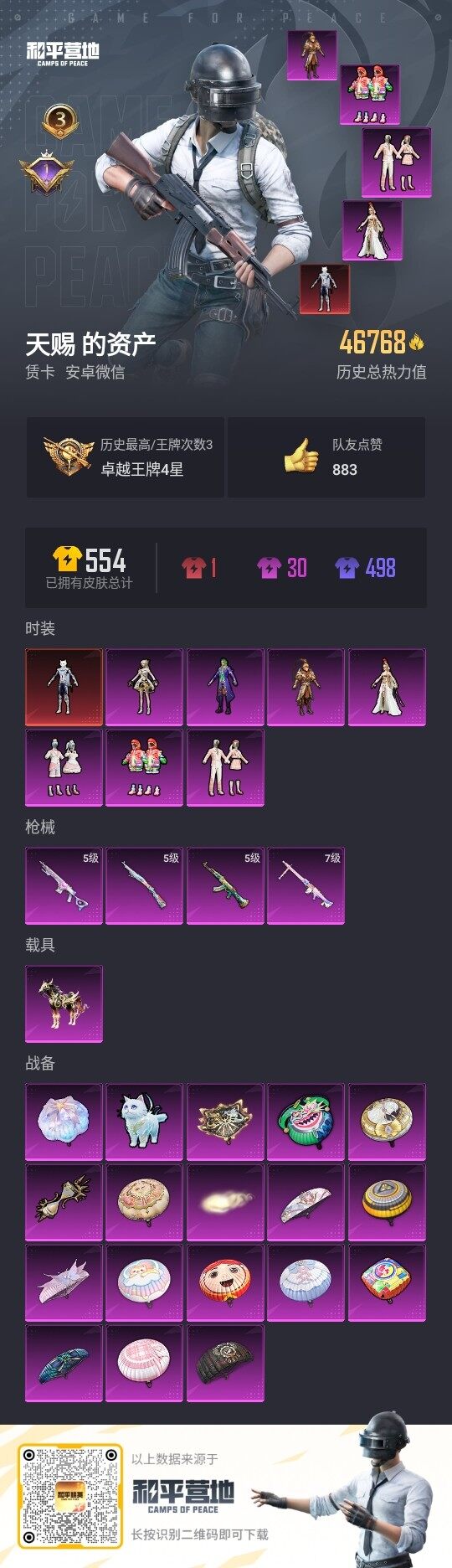 HPLE3298279和平精英账号详情图2