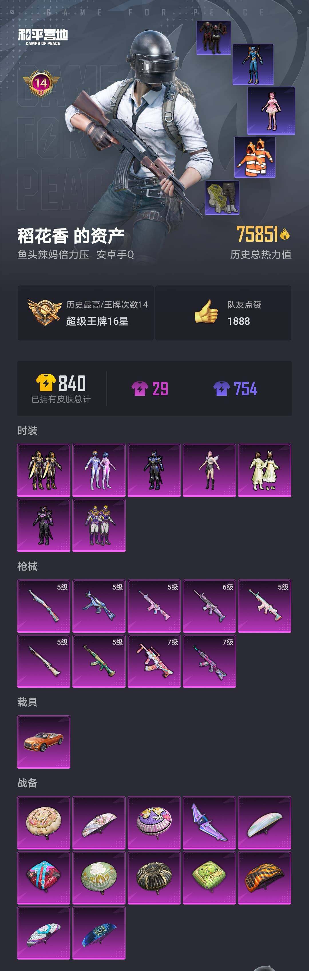 HPYXS3306316和平精英账号详情图2
