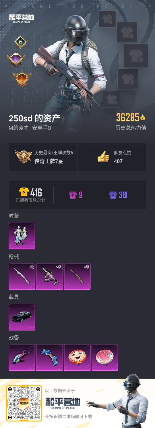 HPLX3336702和平精英账号详情图3