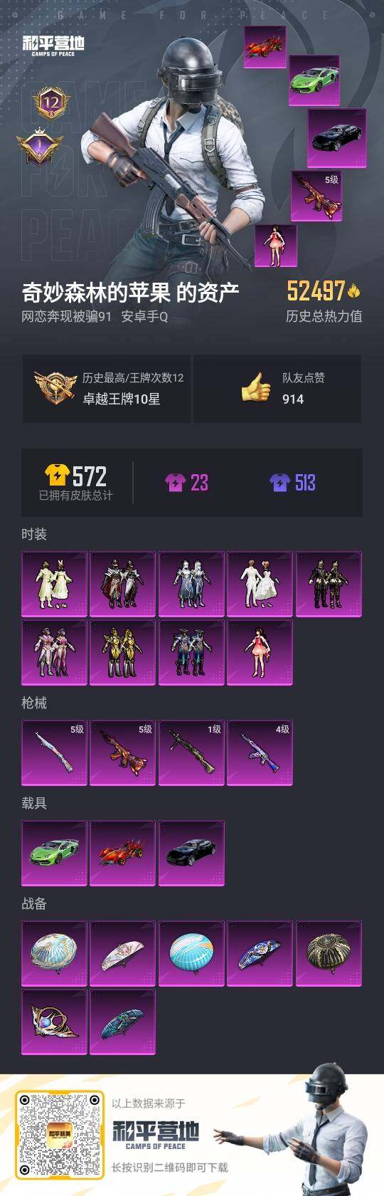 HPLE3336418和平精英账号详情图2