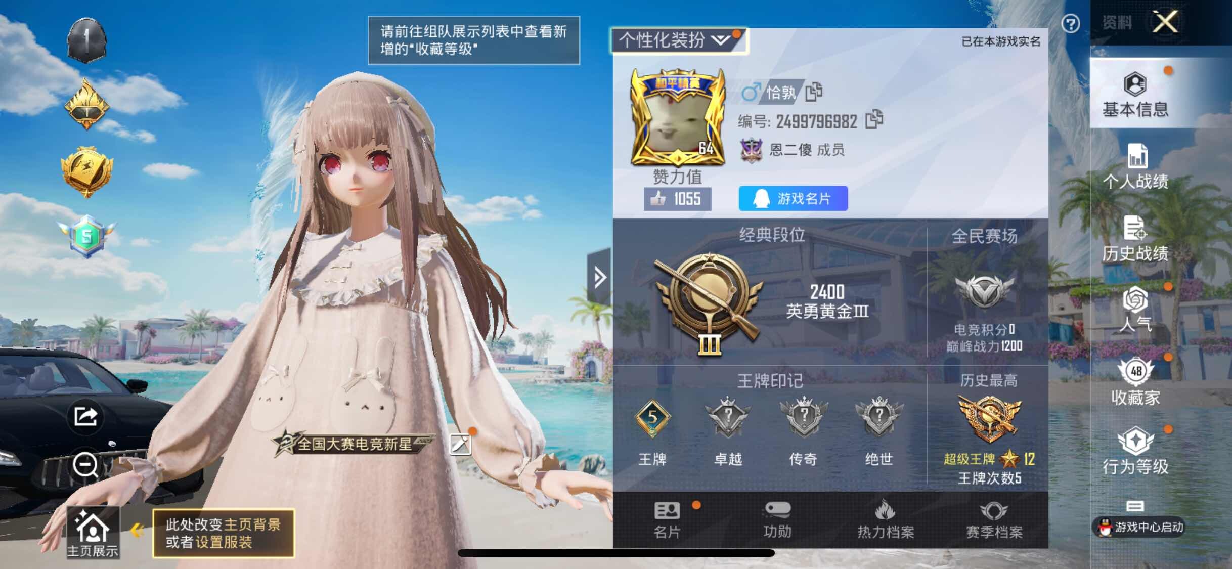 HPYXS3305991和平精英账号详情图2