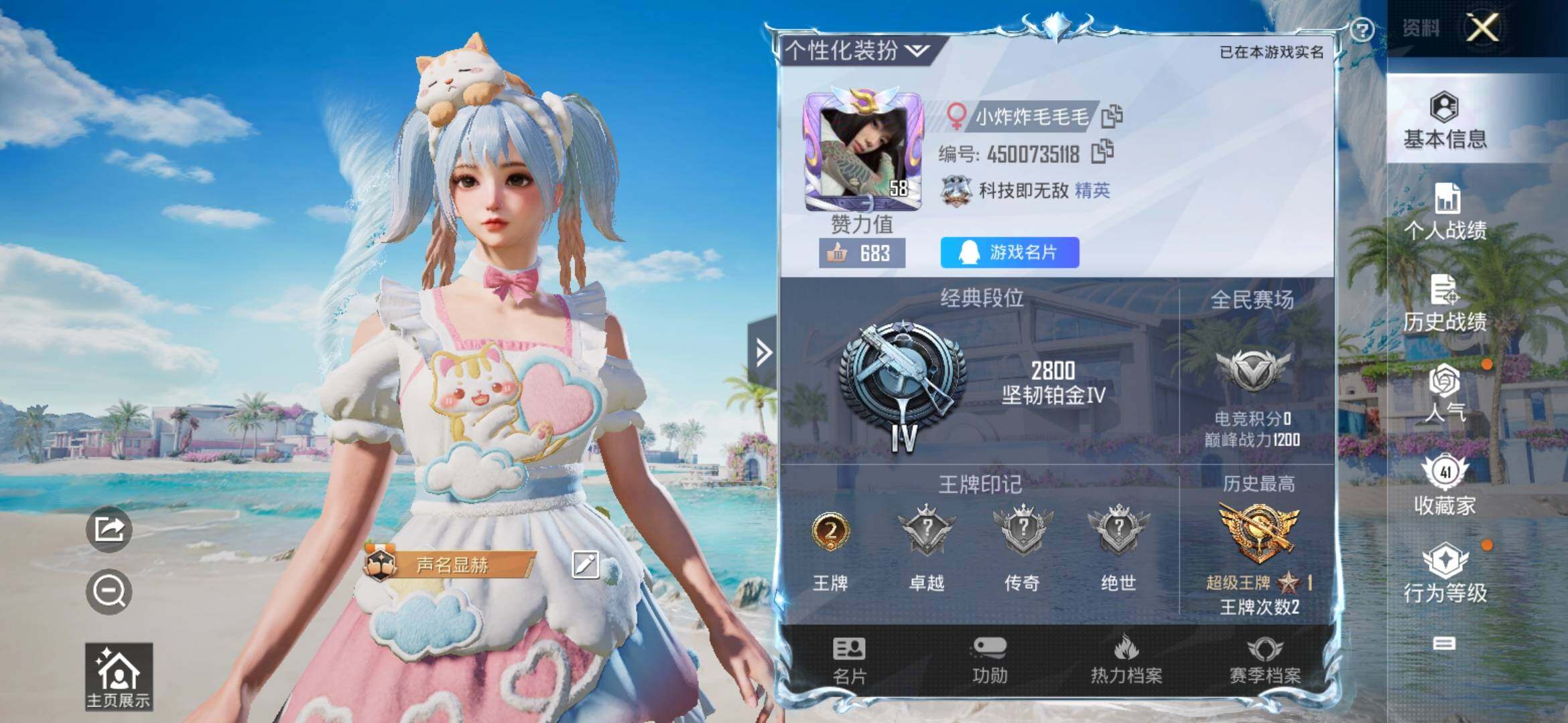 HPYXS3306042和平精英账号详情图2