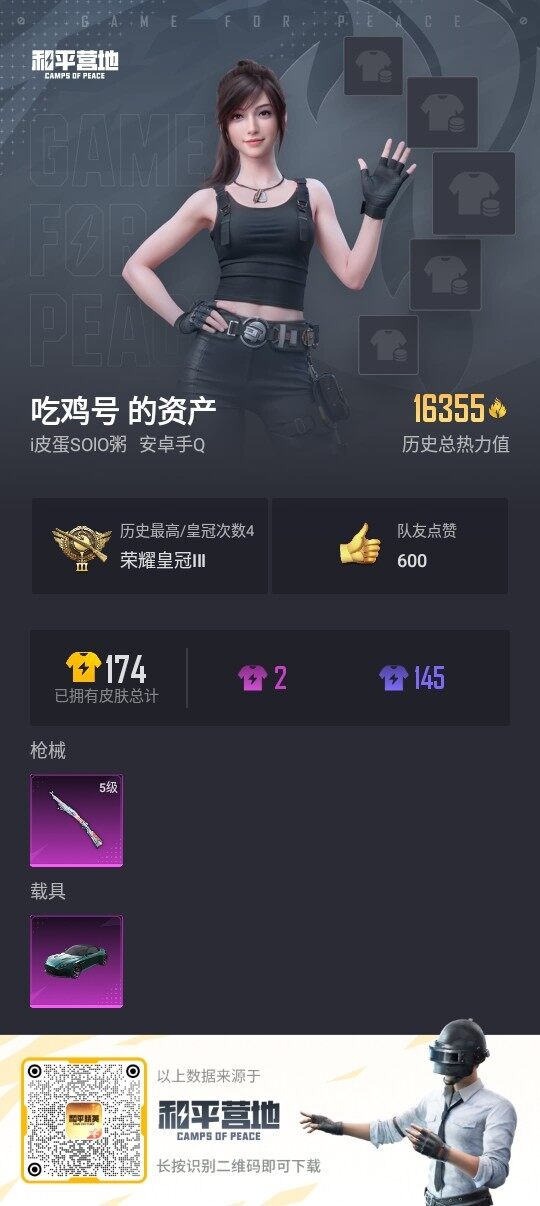 HPLE3336424和平精英账号详情图3