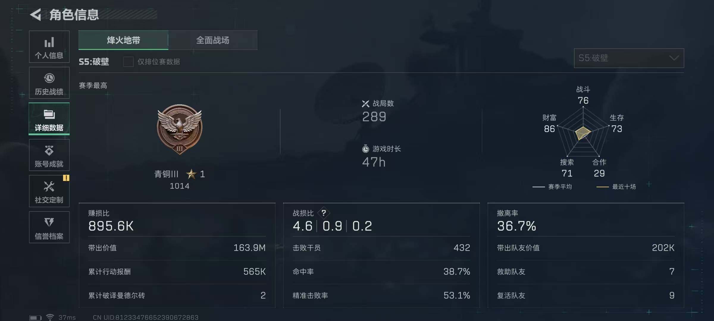 SJZQM325967三角洲行动账号详情图3