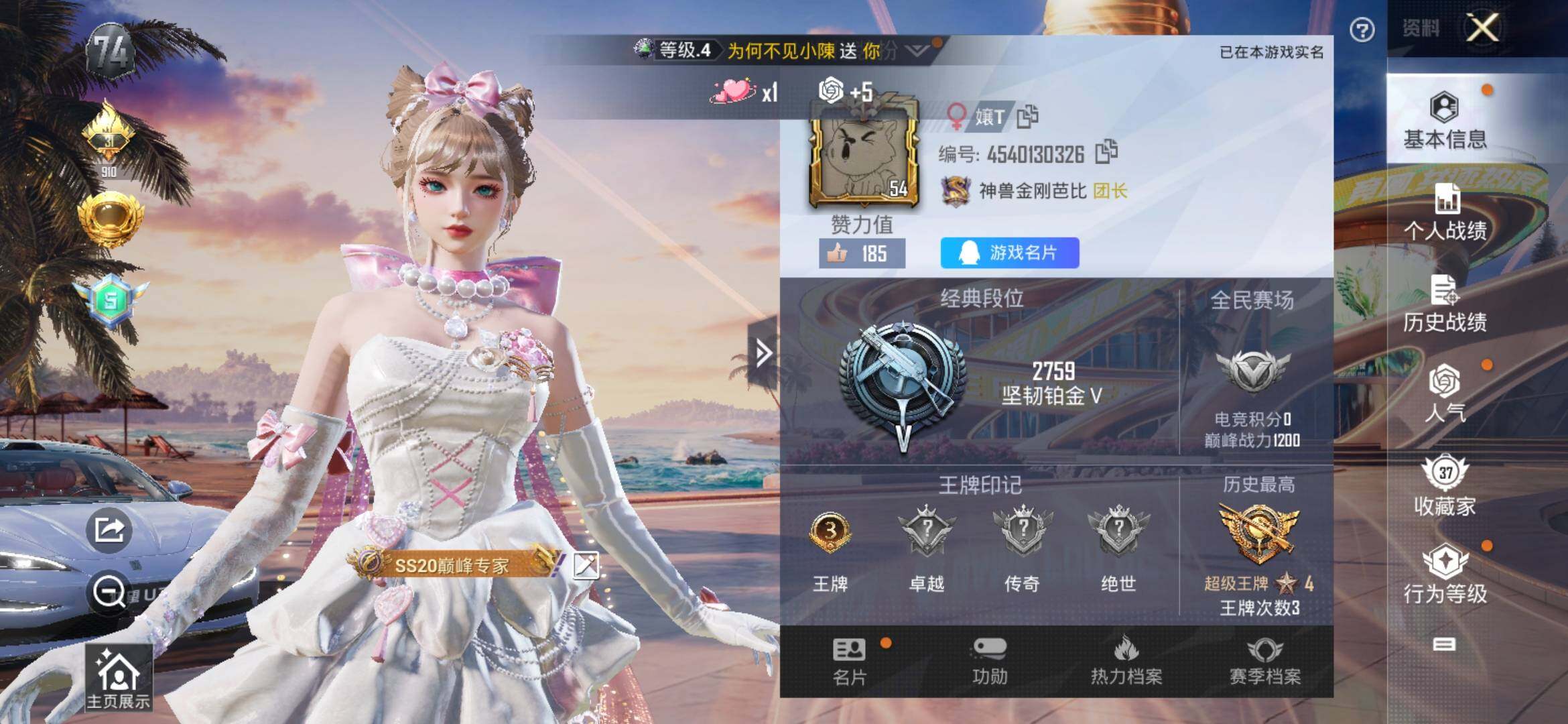 HPYXS3306067和平精英账号详情图2 HPYXS3306067和平精英账号详情图2