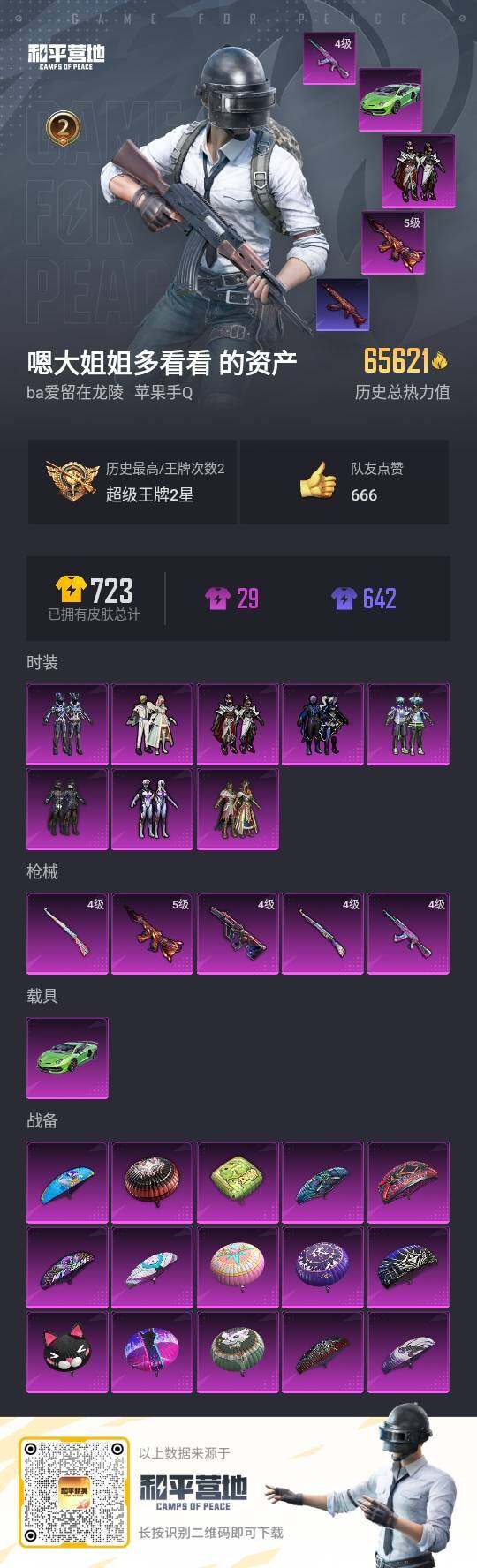 HPLX3336711和平精英账号详情图3
