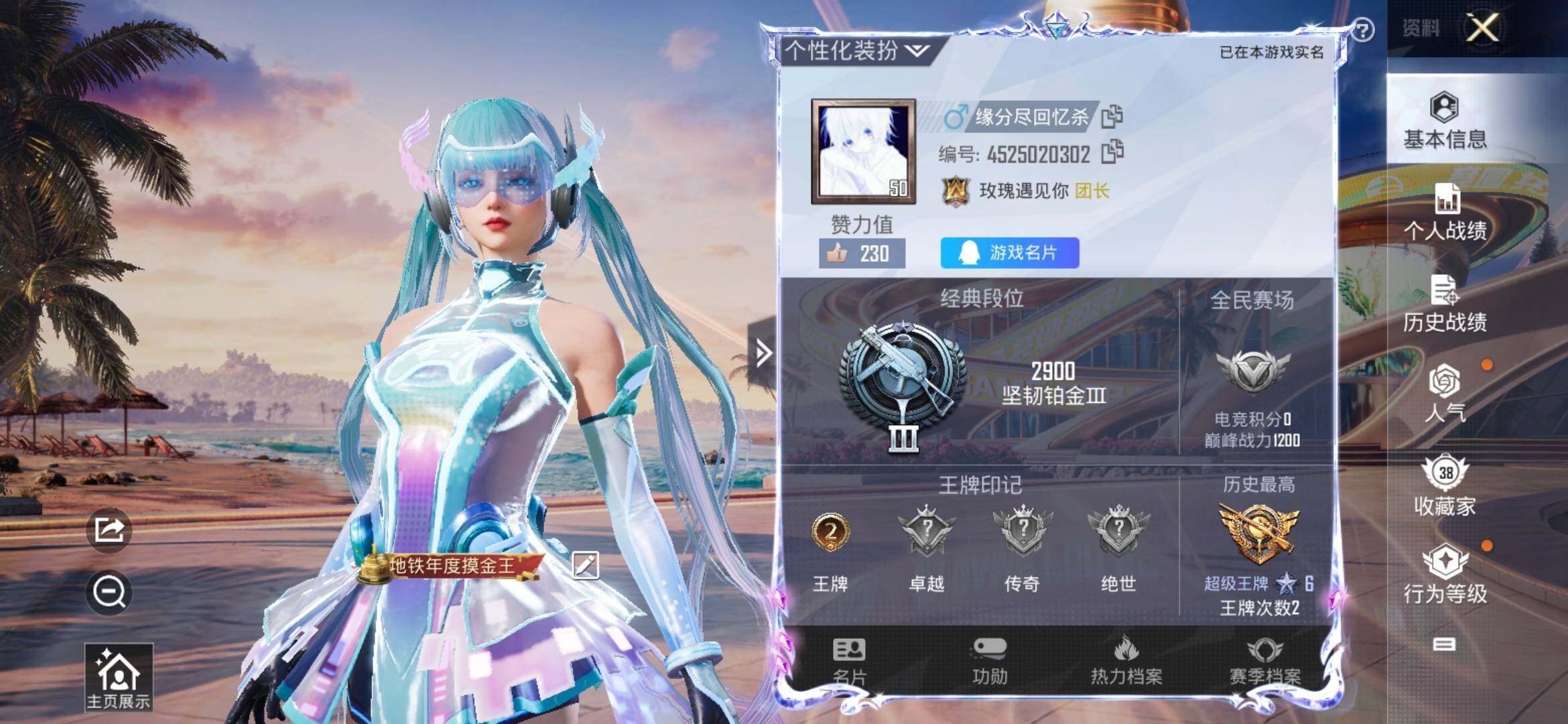 HPYXS3307643和平精英账号详情图2