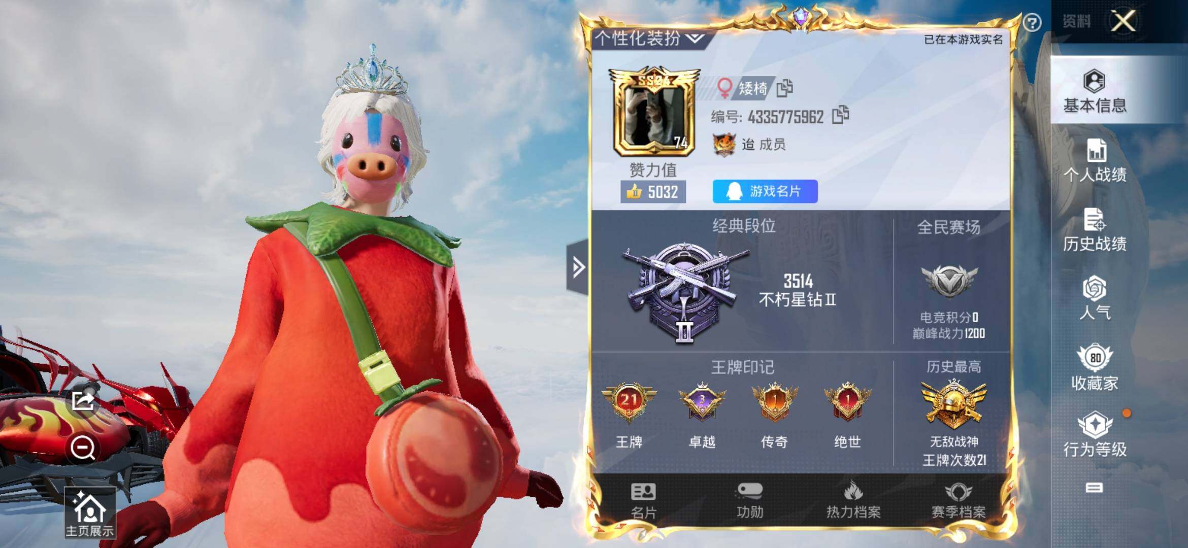 HPYXS3308151和平精英账号详情图2