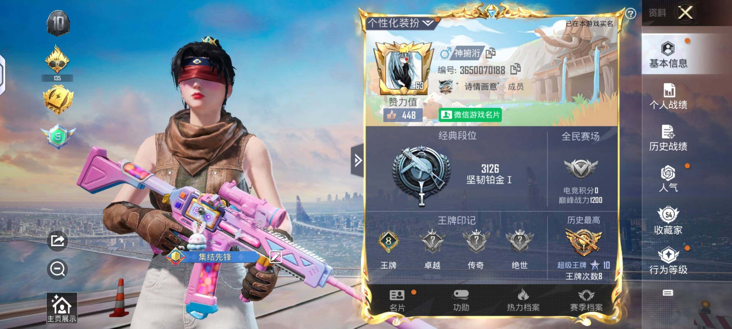 HPHJJ3303374和平精英账号详情图2
