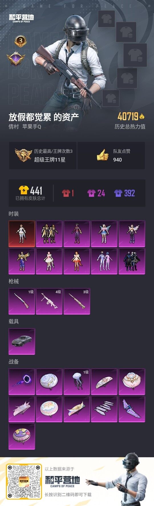 HPLX3336720和平精英账号详情图3