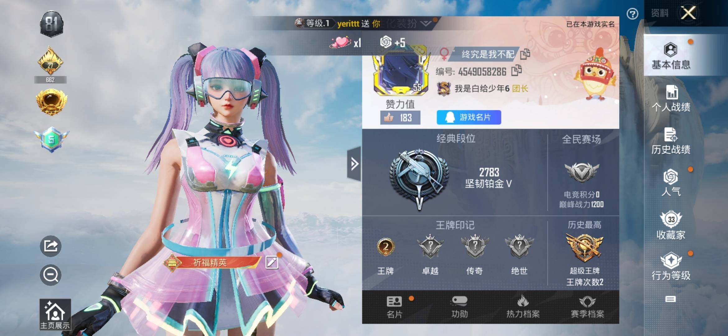 HPYXS3308363和平精英账号详情图2