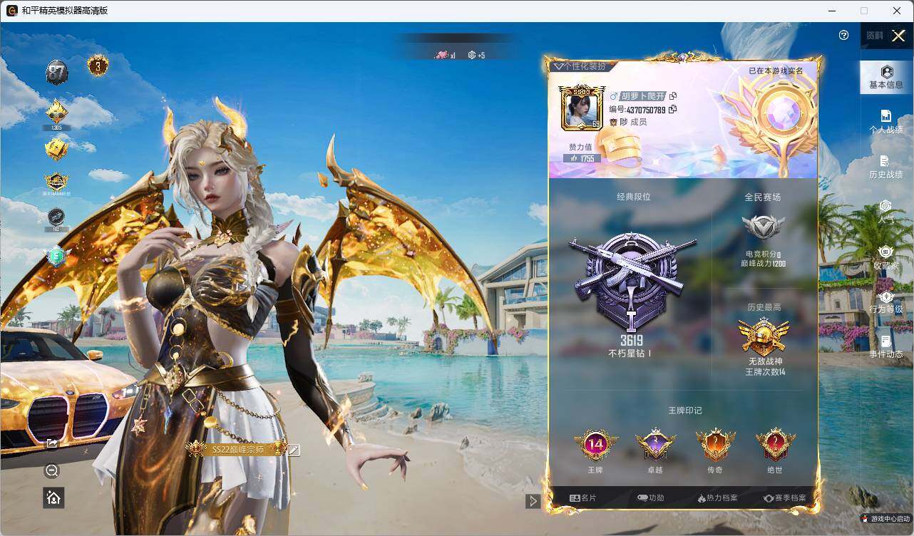 HPLE3303725和平精英账号详情图3