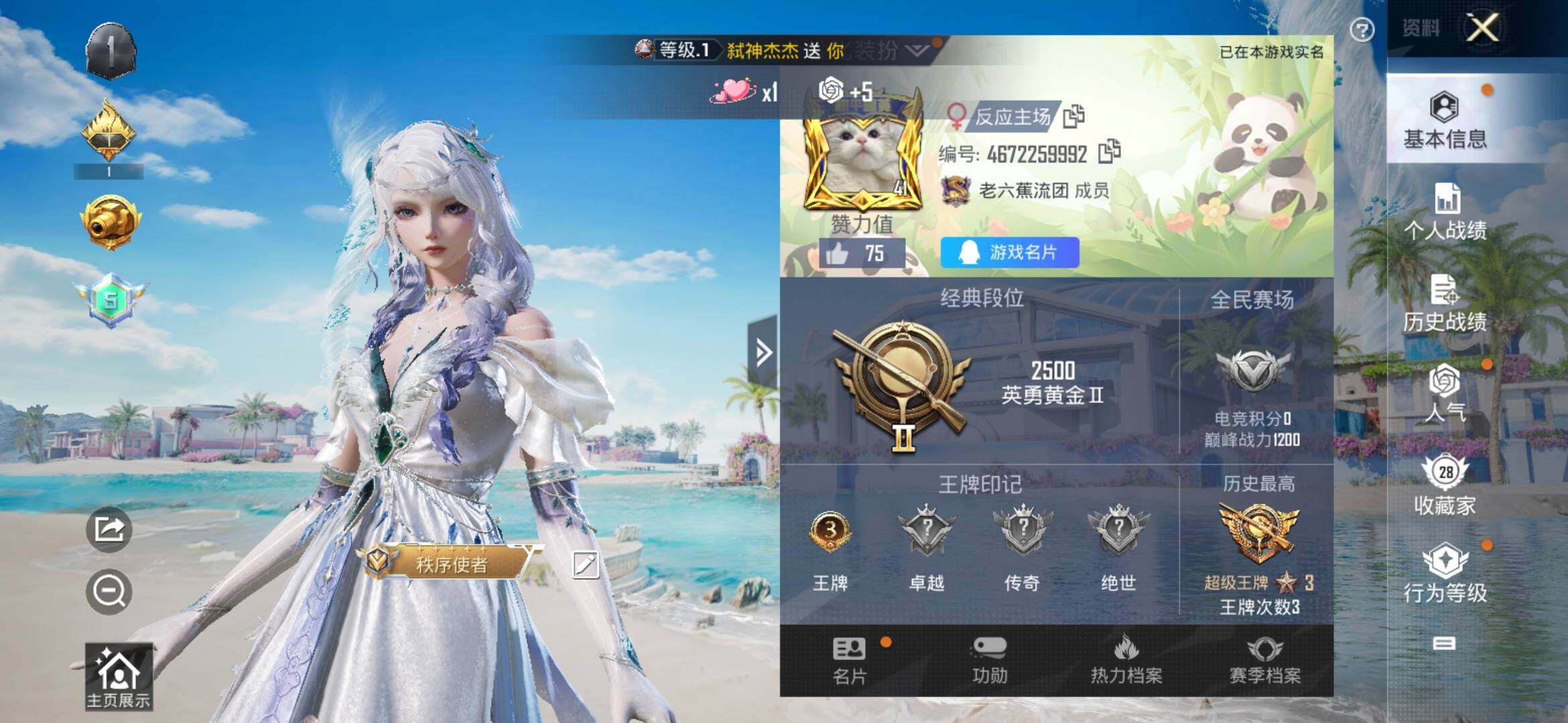 HPYXS3308419和平精英账号详情图2