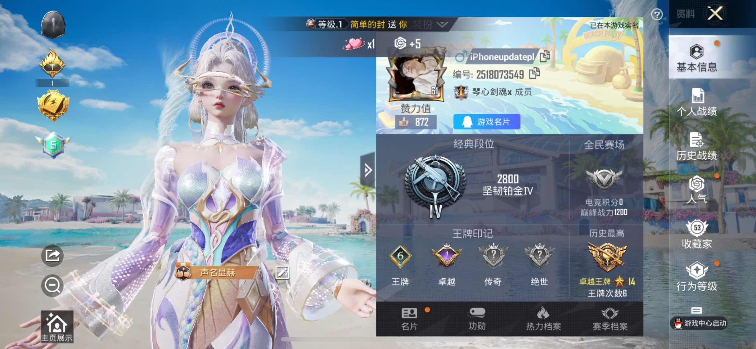 HPYXS3308416和平精英账号详情图2