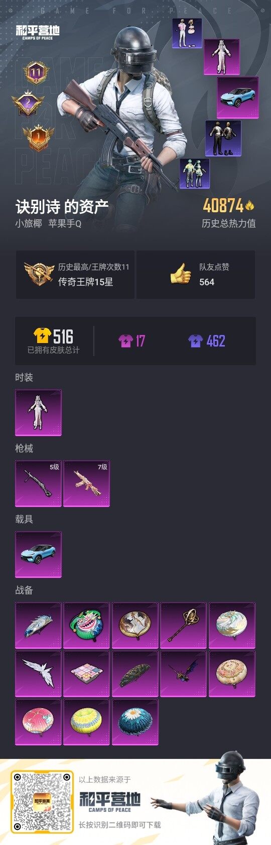 HPLX3336726和平精英账号详情图3
