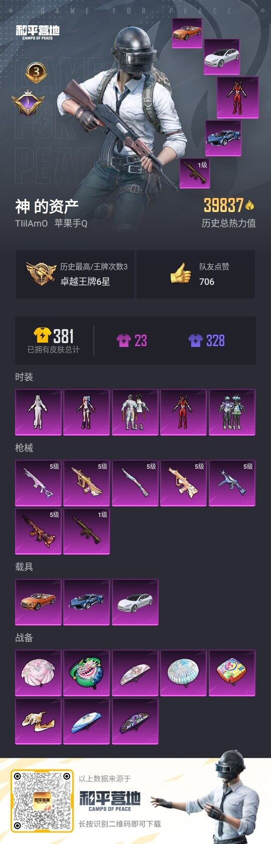 HPLE3305947和平精英账号详情图3 HPLE3305947和平精英账号详情图3