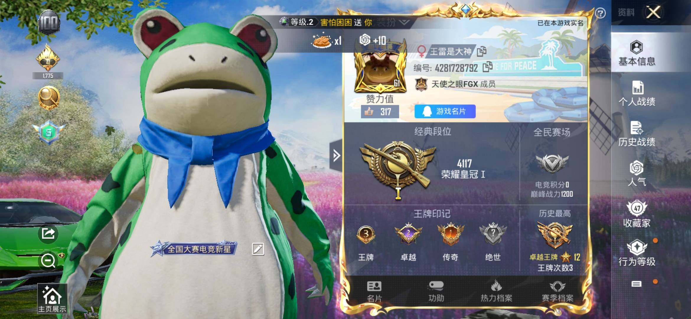HPYXS3308992和平精英账号详情图2