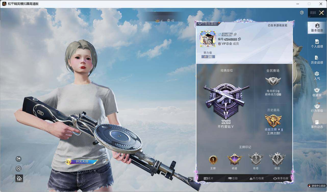 HPLE3306610和平精英账号详情图3