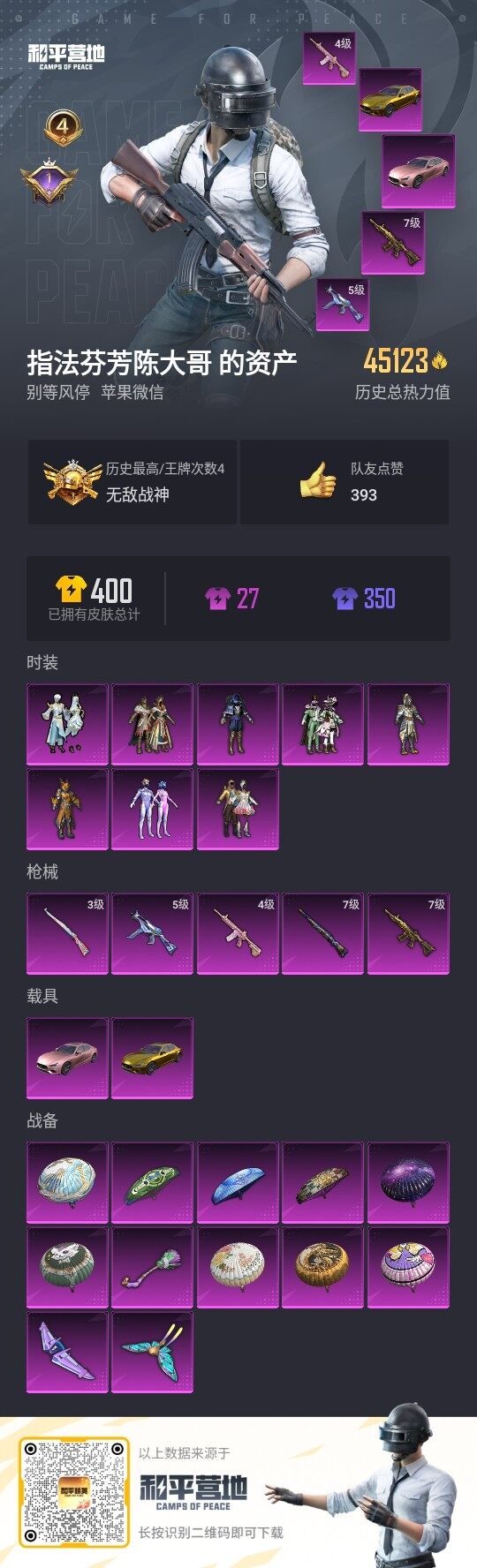 HPLE3306597和平精英账号详情图2 HPLE3306597和平精英账号详情图2