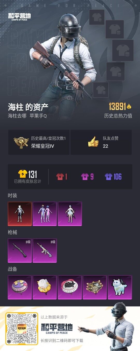 HPLE3336441和平精英账号详情图3