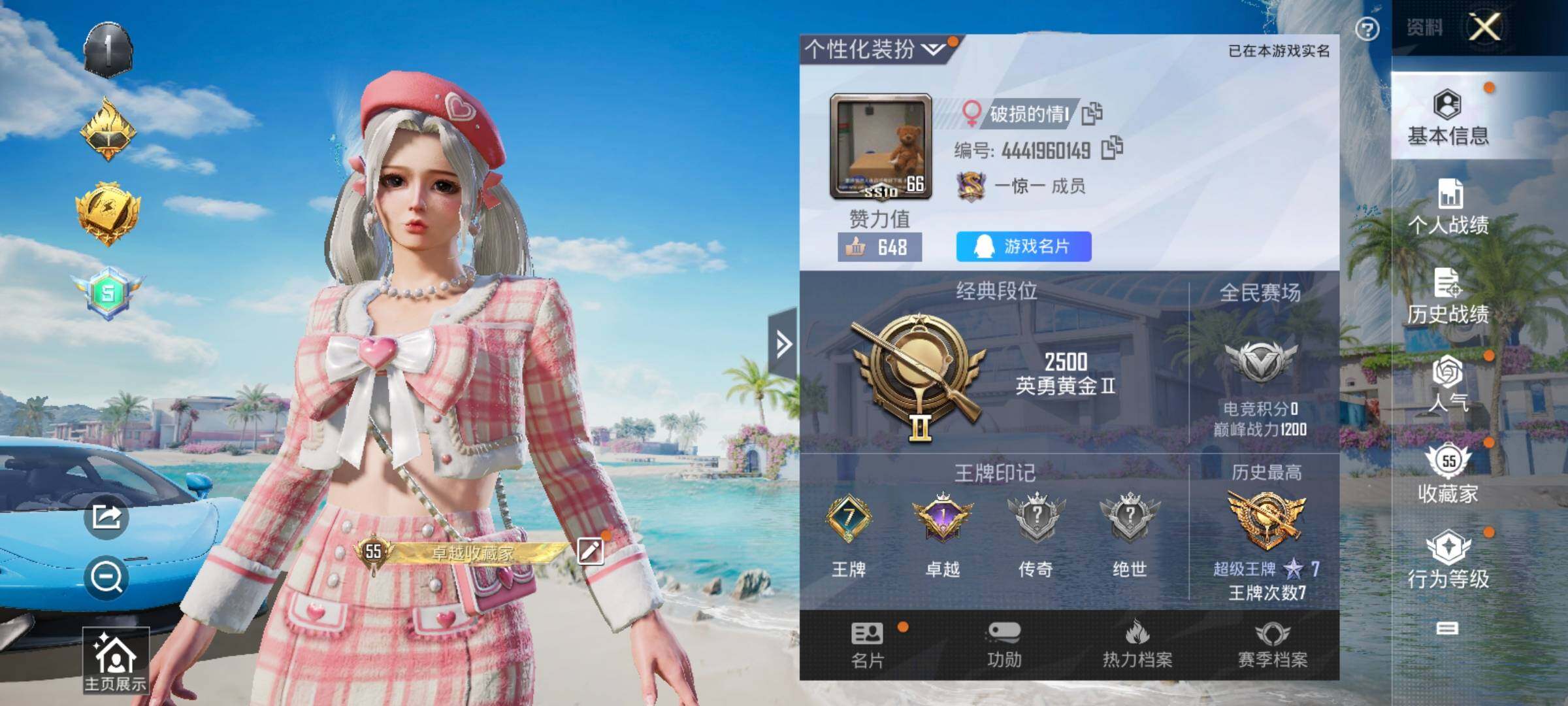 HPCMW3336285和平精英账号详情图2