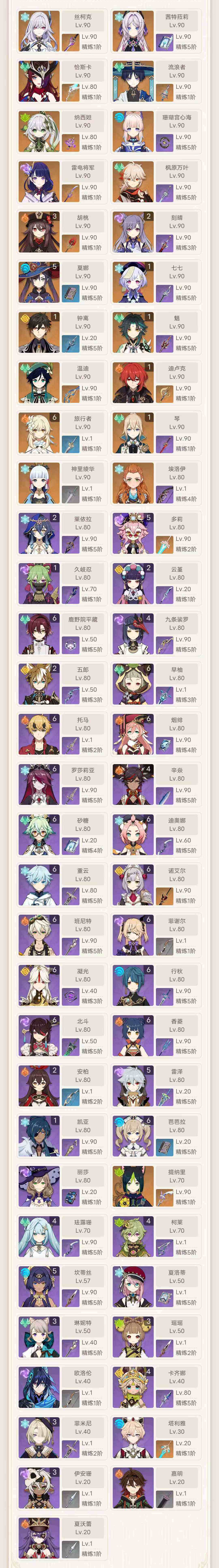 YSEY38567原神账号详情图3 YSEY38567原神账号详情图3