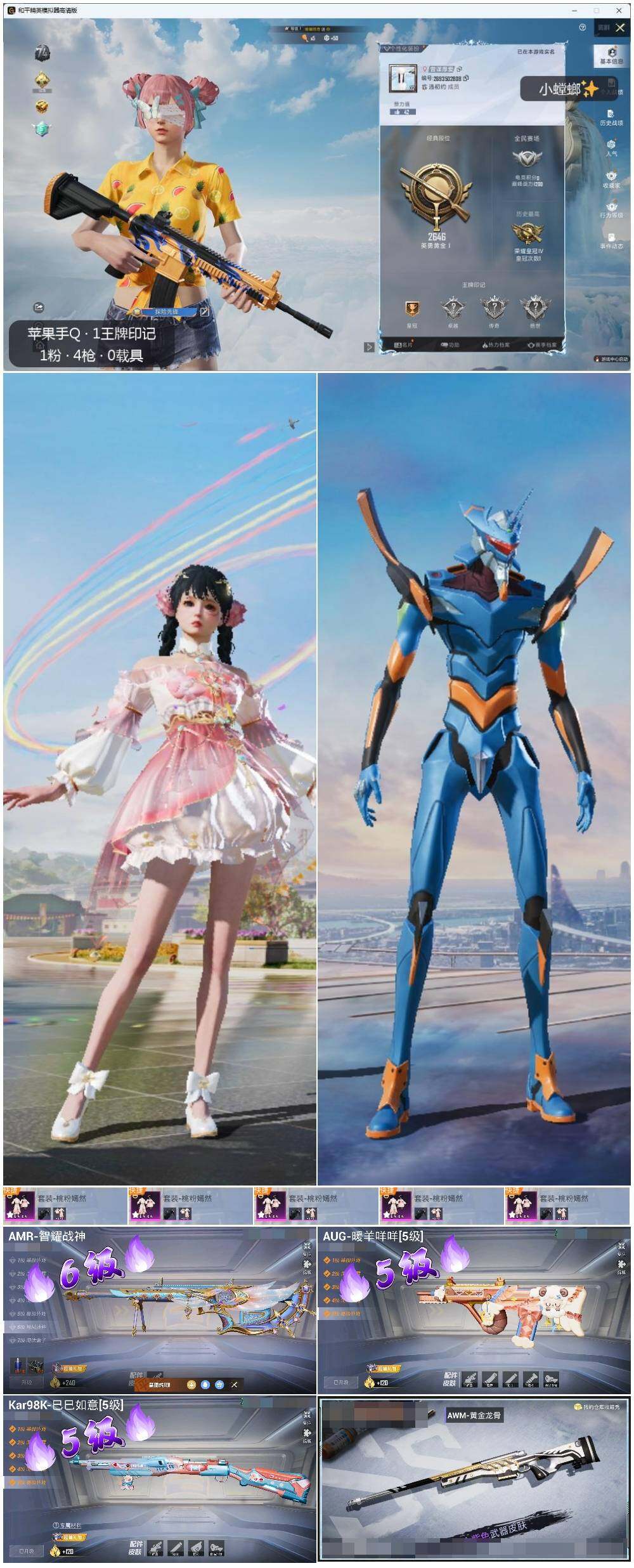 HPLE3455794和平精英账号详情图2