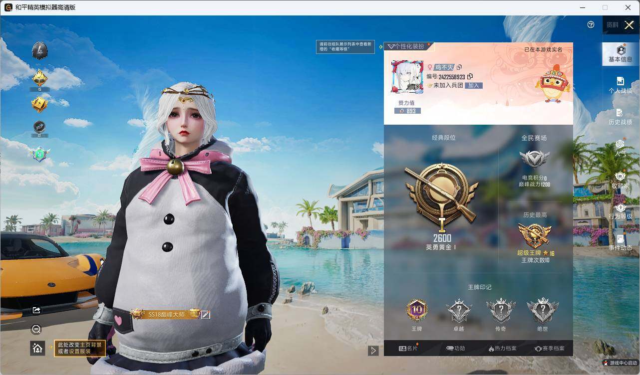 HPLX3336743和平精英账号详情图4