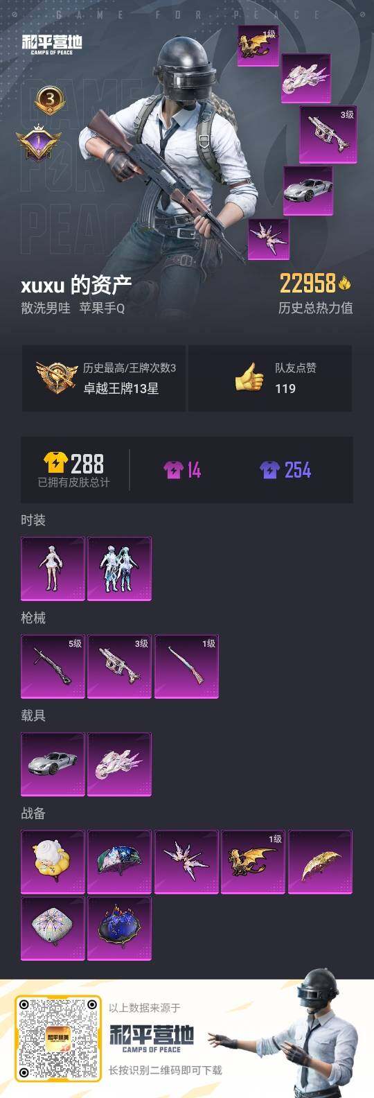 HPLX3336744和平精英账号详情图3