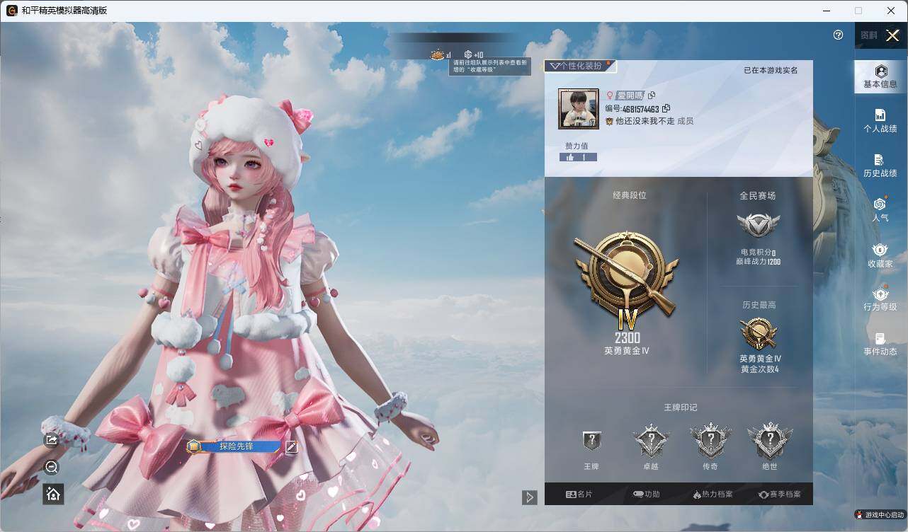HPLE3307677和平精英账号详情图3