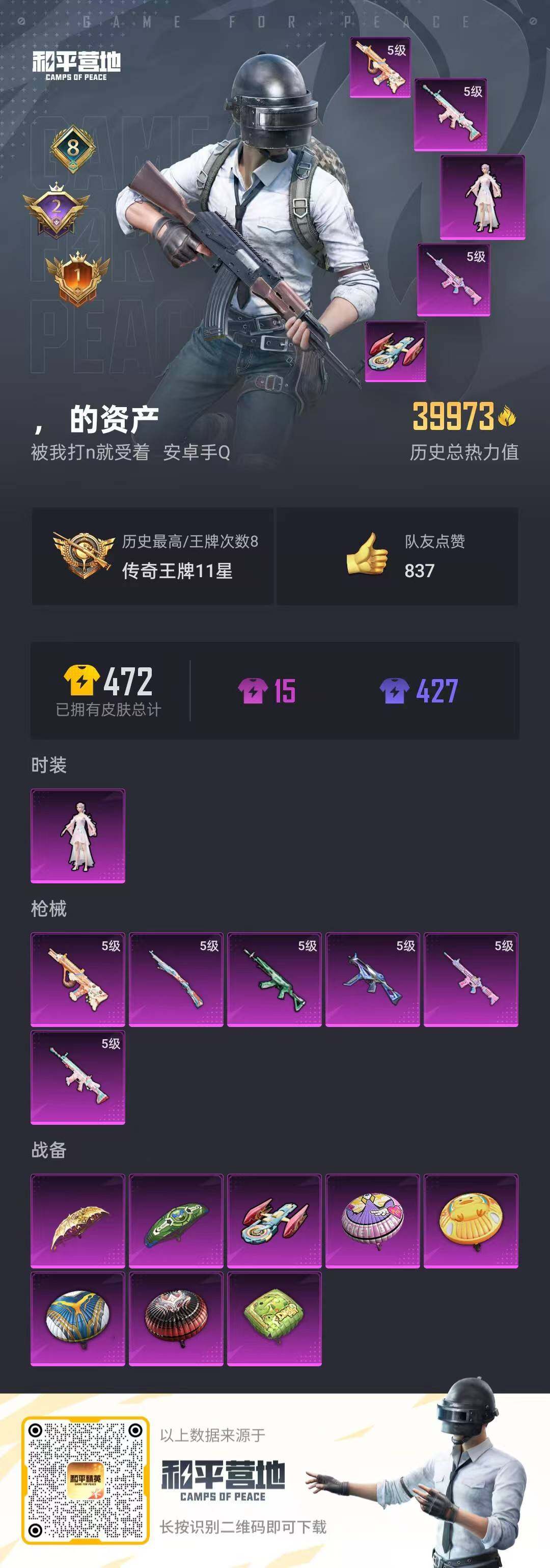 HPLFY3307834和平精英账号详情图4