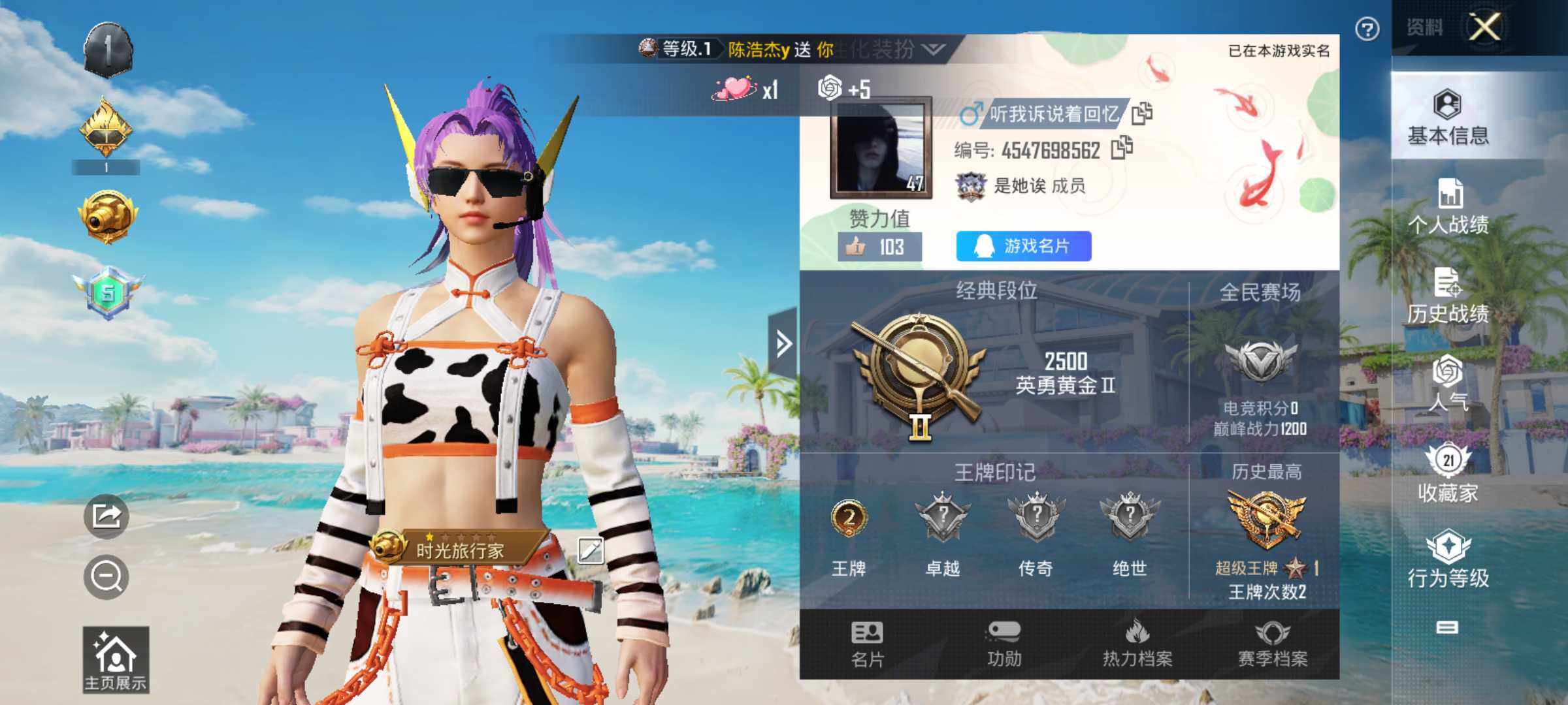 HPJM3309437和平精英账号详情图3