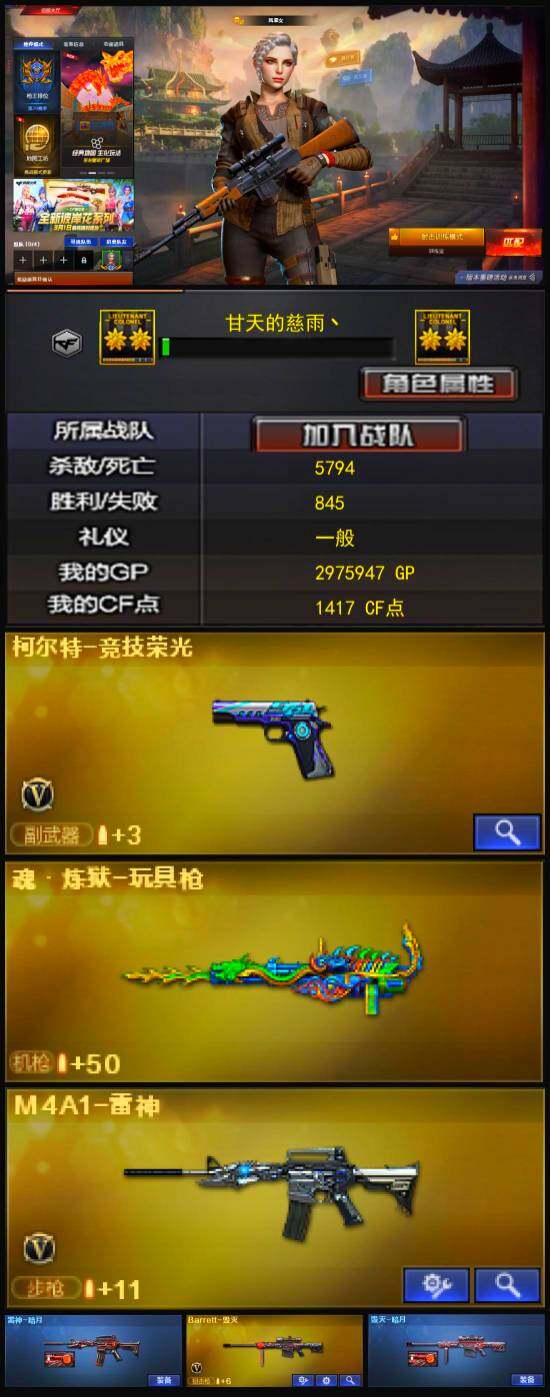 CFLX322177穿越火线账号详情图2