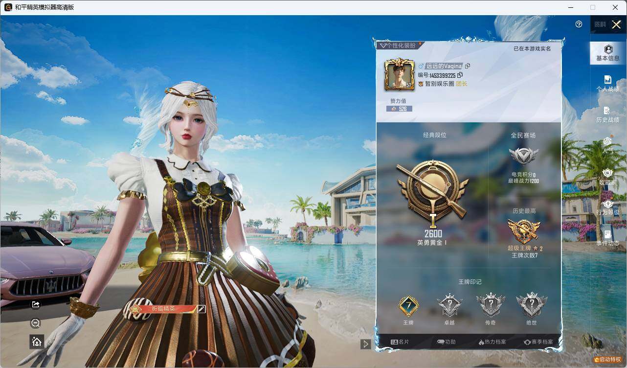HPLE3308073和平精英账号详情图3 HPLE3308073和平精英账号详情图3