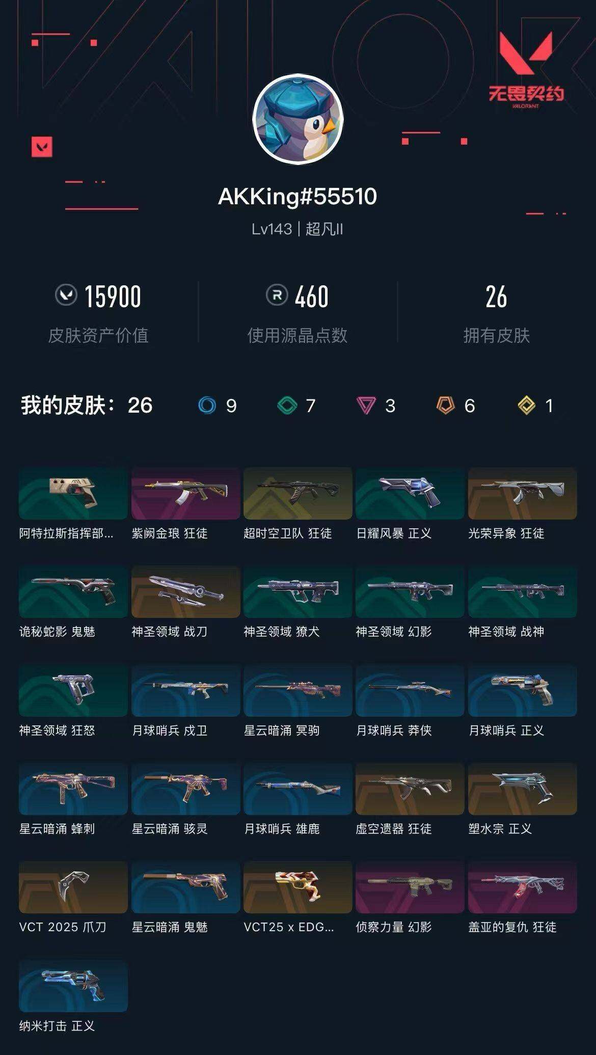 WWQXL39419无畏契约账号详情图2
