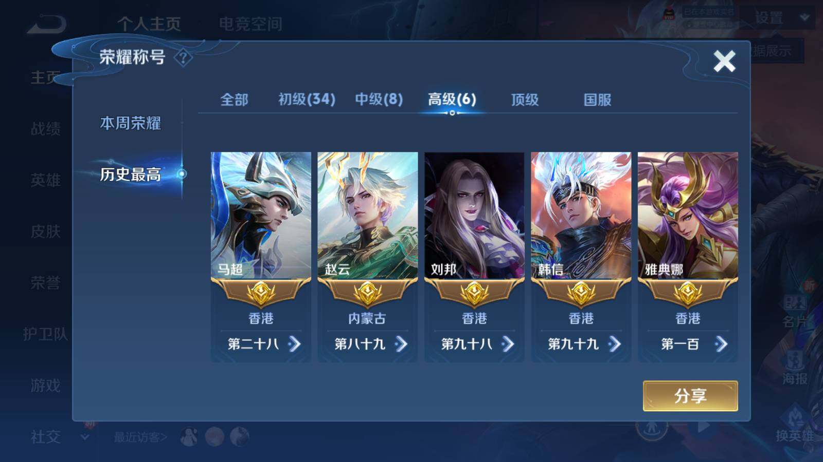 WZLFY3238984王者荣耀账号详情图14