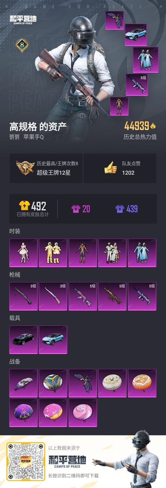 HPLX3336759和平精英账号详情图3