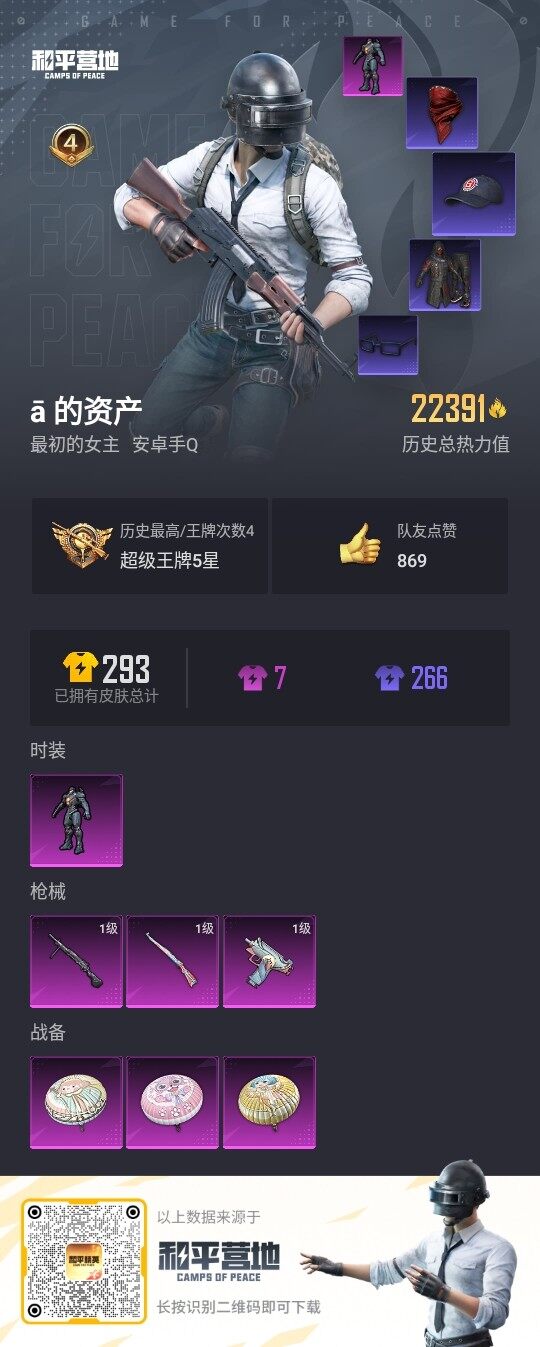 HPLE3309769和平精英账号详情图2