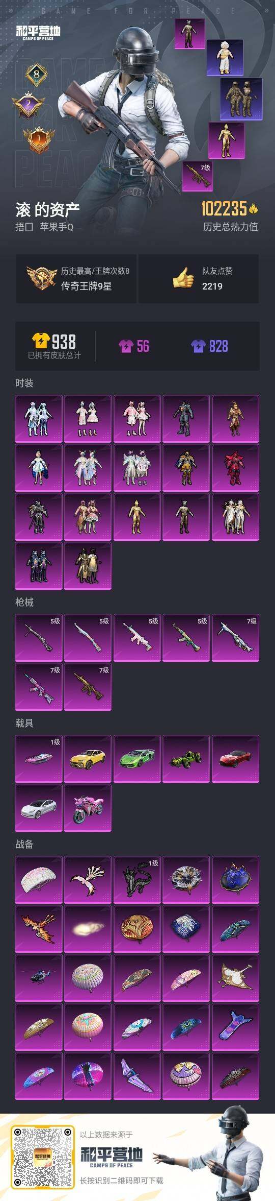 HPLE3309780和平精英账号详情图2