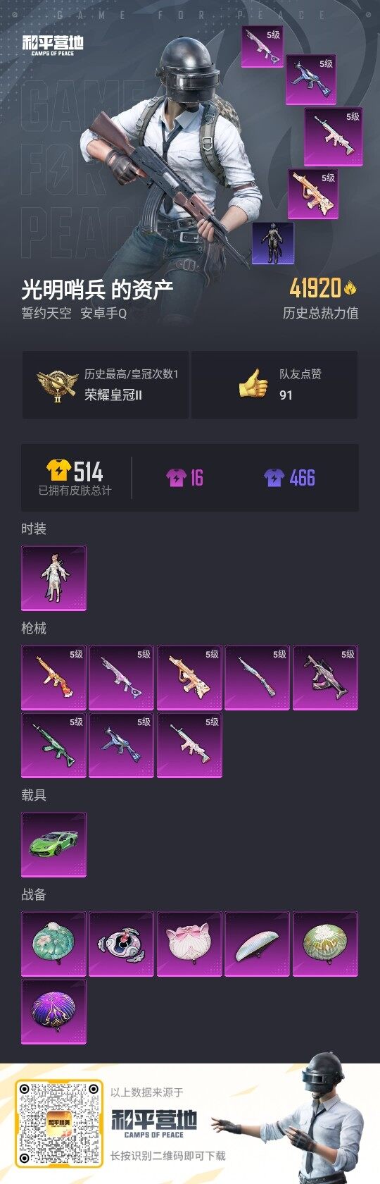HPLE3336473和平精英账号详情图3 HPLE3336473和平精英账号详情图3