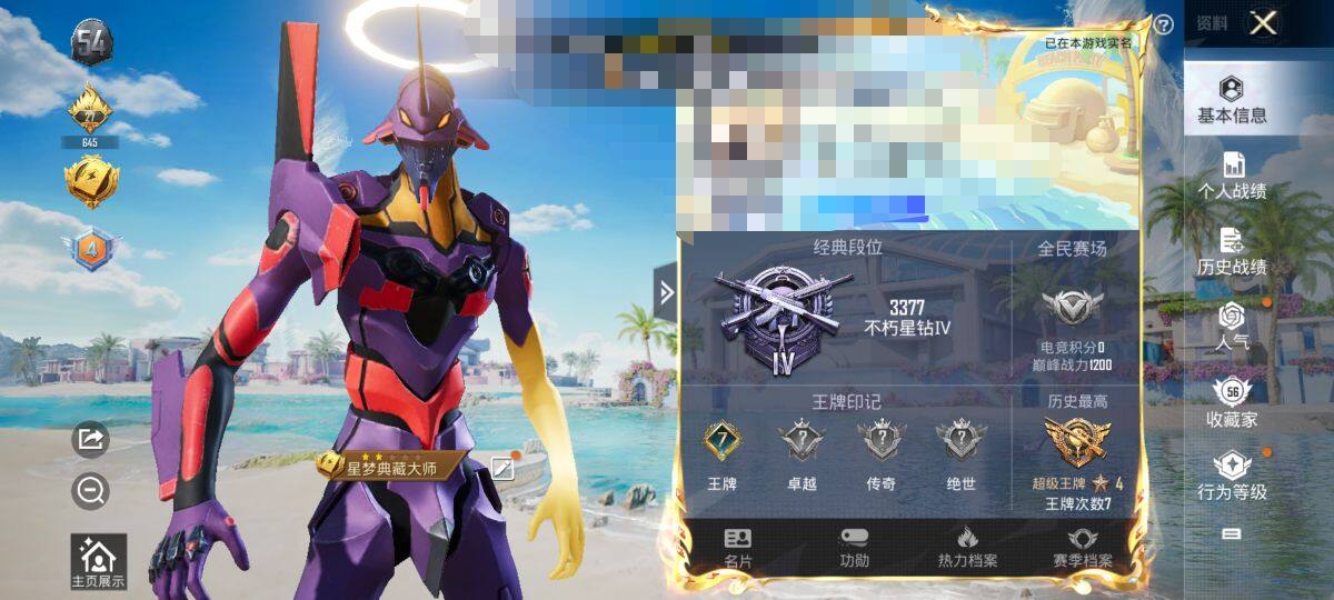 HPEY3310376和平精英账号详情图6
