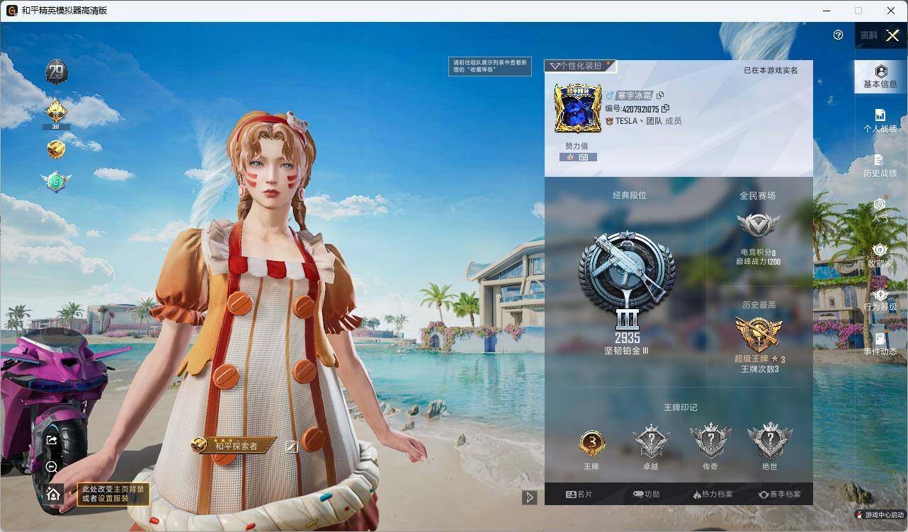 HPLE3336476和平精英账号详情图4