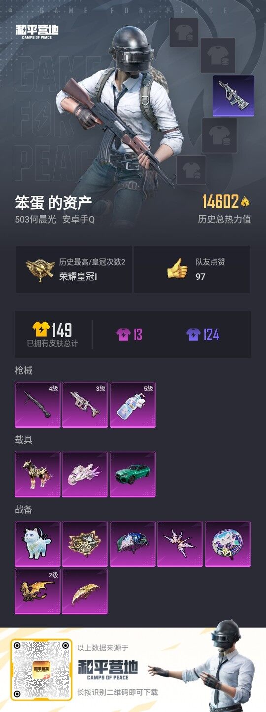 HPLX3336778和平精英账号详情图3